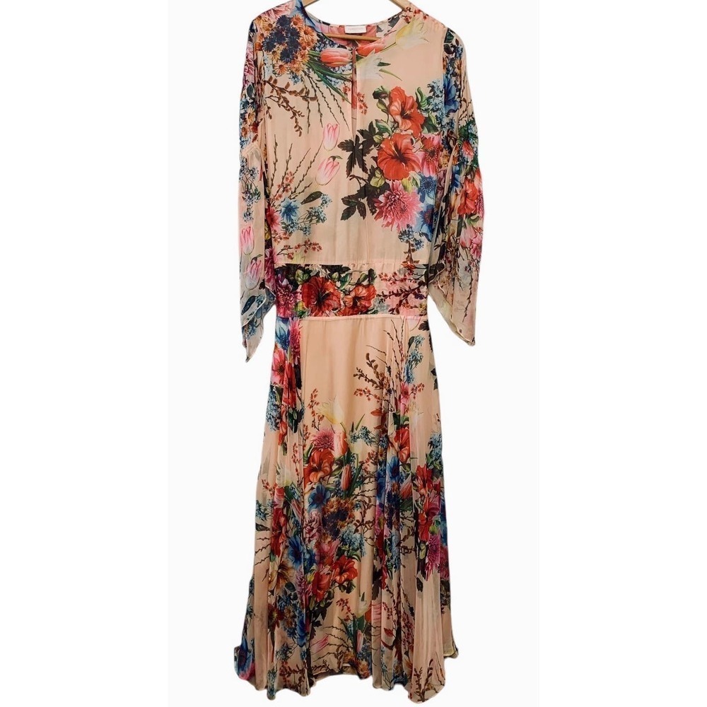 Eywasouls Malibu Claire Floral Maxi Dress Womens Size XS/S Long Sleeve $495 - Picture 2 of 15